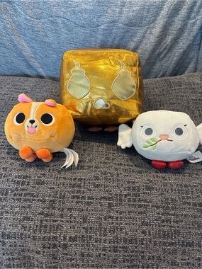⁠3-Roblox PetSimulator X Plush Bundle Series 2 Corgi Dove Gold Ghost PhatMojo